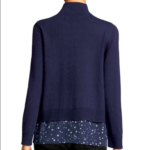 Broome Street Kate Spade Night Sky Mixed-Media Sweater NWOT - Picture 2 of 9